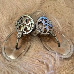 Tory Burch silver sandal